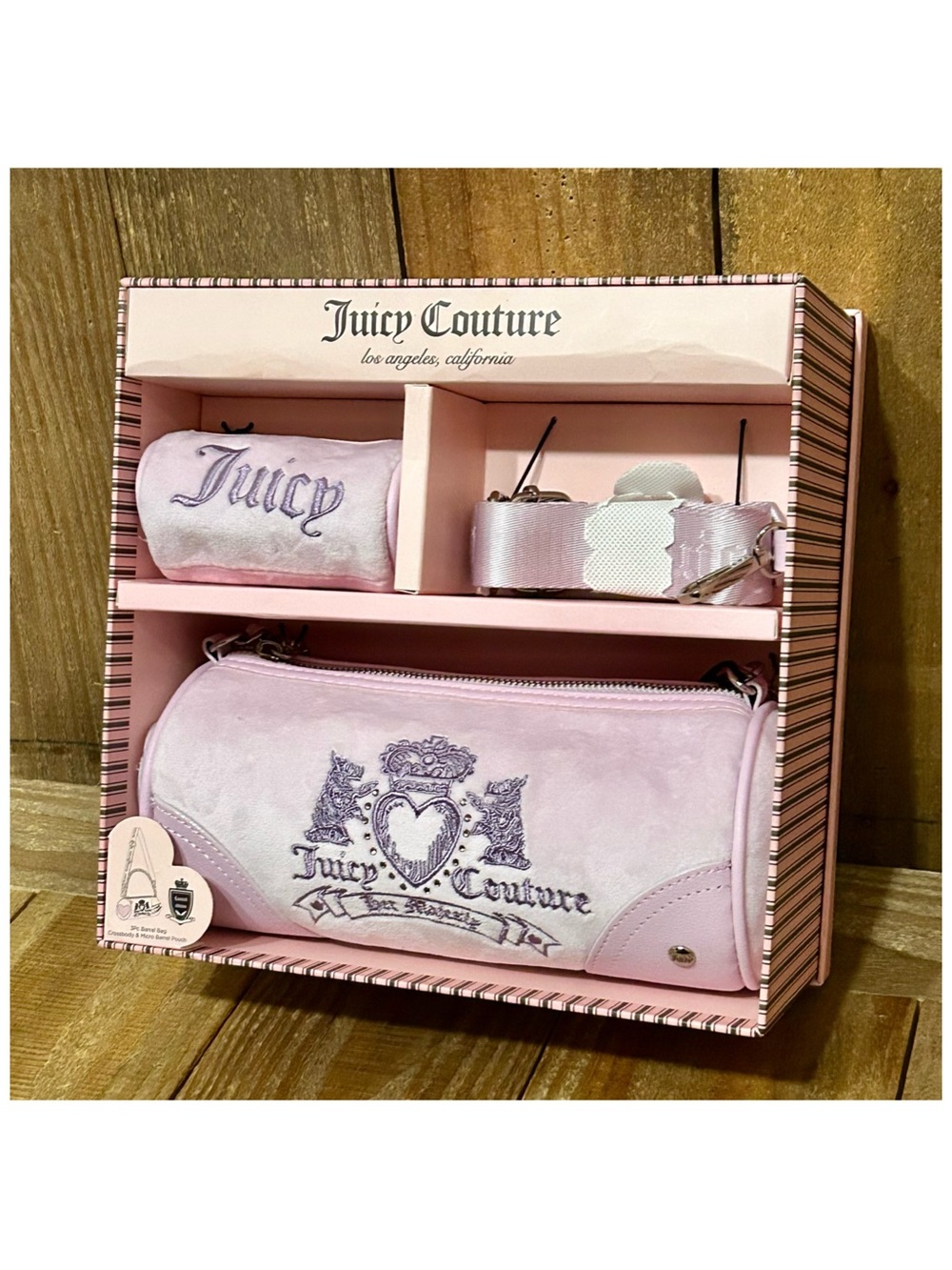 Juicy Couture Heritage 3-Piece Barrel Bag Boxed Gift Set.  NEW! - Picture 7 of 16